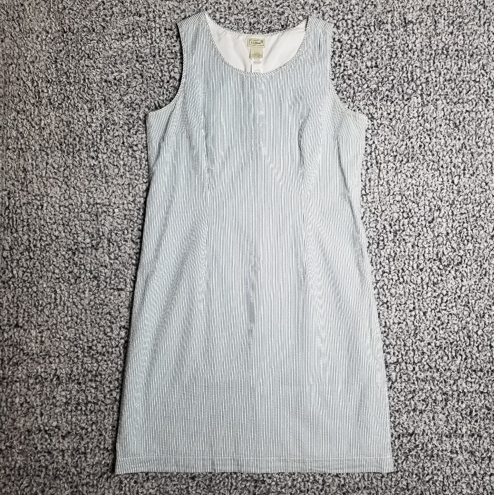 L.L.Bean Striped 100% Cotton Dress